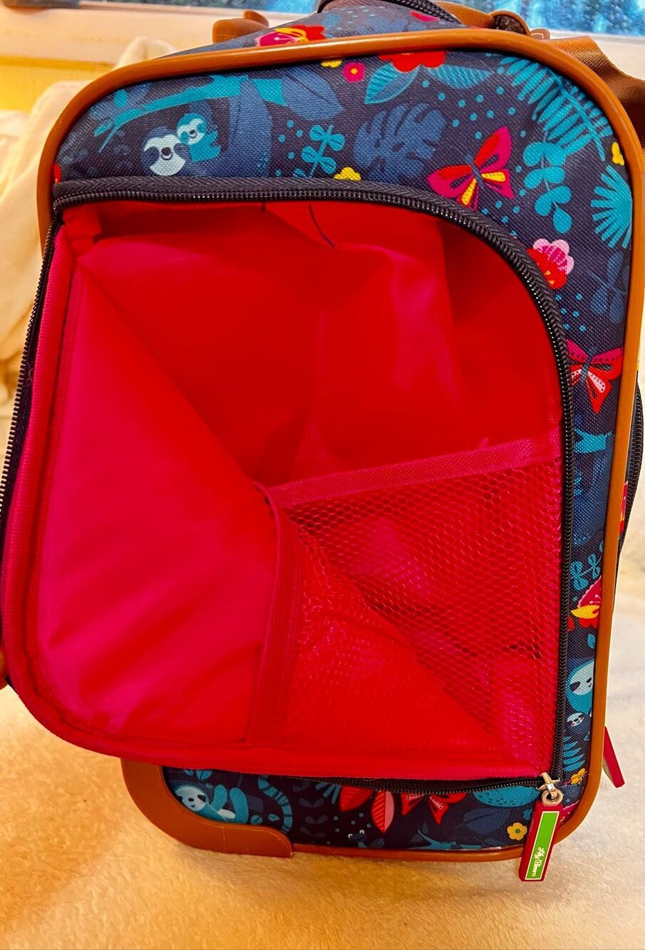 Lily Bloom Designer 15 Inch Carry On Rolling Travel Luggage Suitcase Sloth to Me - Picture 8 of 15